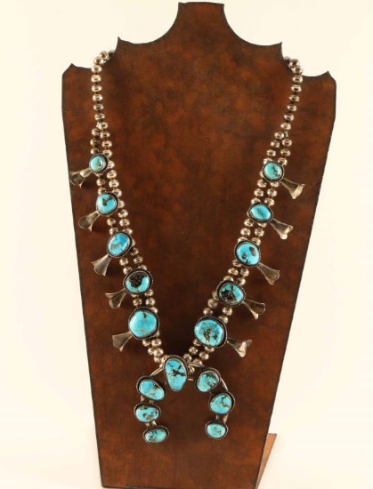 Navajo Turquoise Squash Blossom