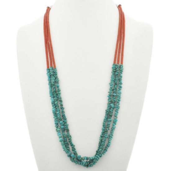 Navajo Turquoise 3 Strand Necklace