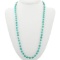 Sleeping Beauty Turquoise Silver Bead Necklace