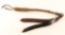 Western braided leather quirt