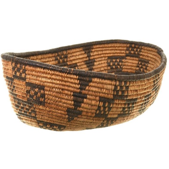 Antique Yavapai Indian Oval Basket Bowl
