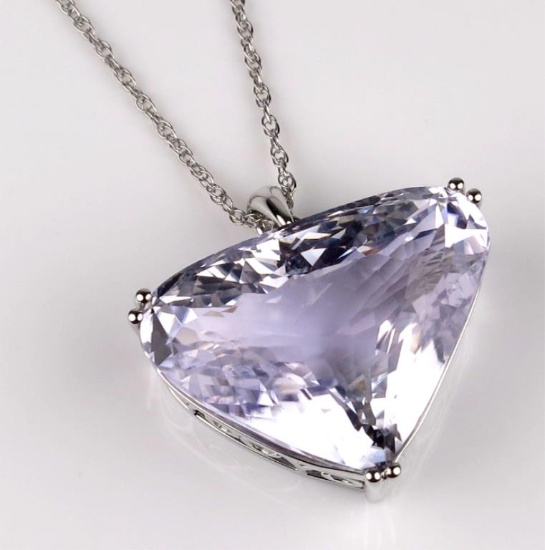 Dynamic 60.00 carat Pink Kunzite Pendant