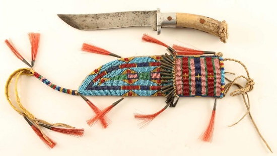 Sioux Beaded Sheath & Knife