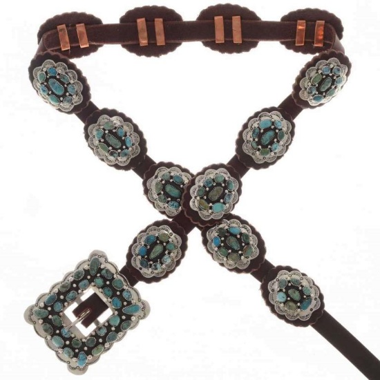 Navajo Turquoise Concho Belt