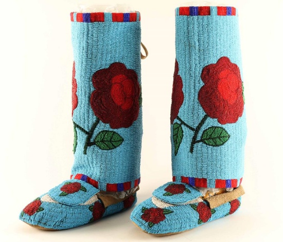 Shoshone Rose Leggings & Moccasins