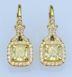 Sensational Fancy Colored Diamond Earrings