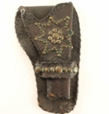 Large Single Loop Tooled and Spotted Holster