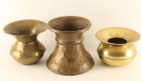 Collection 3 Brass Spittoons