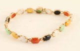 Multicolor Jade Ladies Bracelet