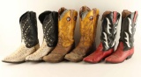 Lot of 4 Cowboy Boots