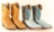 (2) Pairs of Kids Cowboy Boots