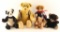 Lot of 5 Vintage Collectable Teddy Bears