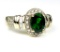 Irresistible Green Tourmaline and Diamond Ring