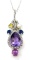 Colorful Multi-Gem and Diamond Pendant