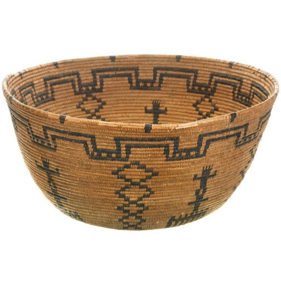 Old Apache Indian Pictorial Basket