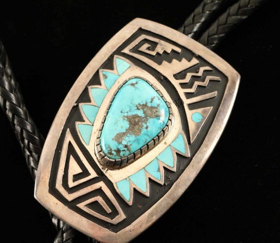 Sterling Silver & Turquoise Bolo Tie