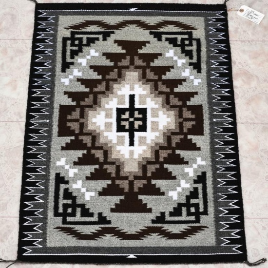 Navajo Two Grey Hills Wool Rug