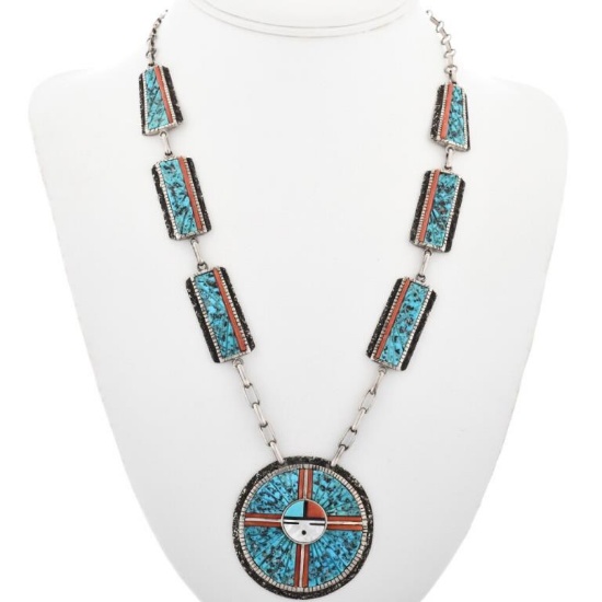 Old Pawn Turquoise Coral Necklace