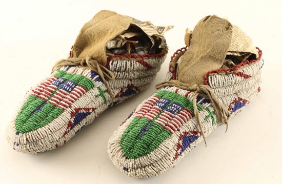 Arapaho Fully Beaded Moccasins
