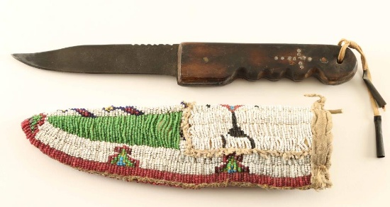 Sioux beaded Knife Sheath & Knife