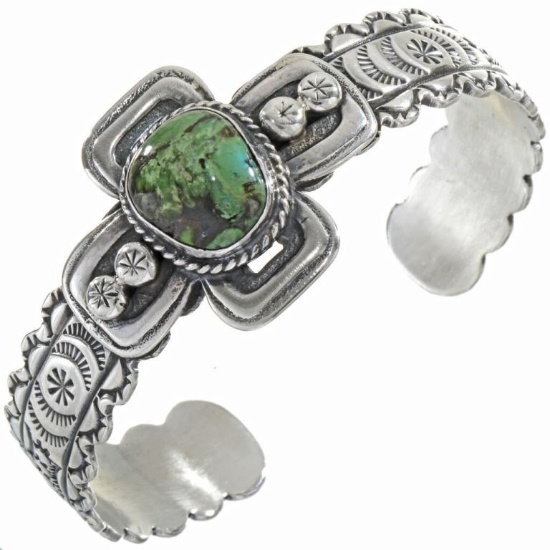 Carico Lake Turquoise Sterling Silver Cuff