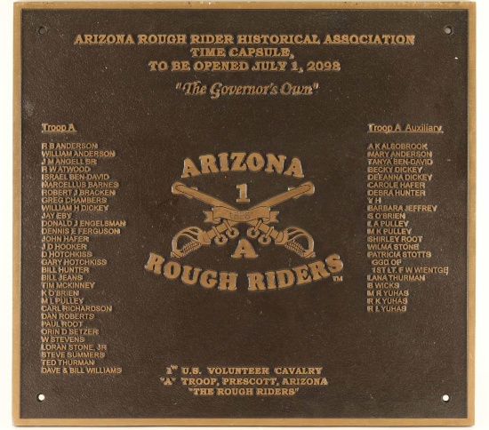 Bronze Rough Rider Plaque