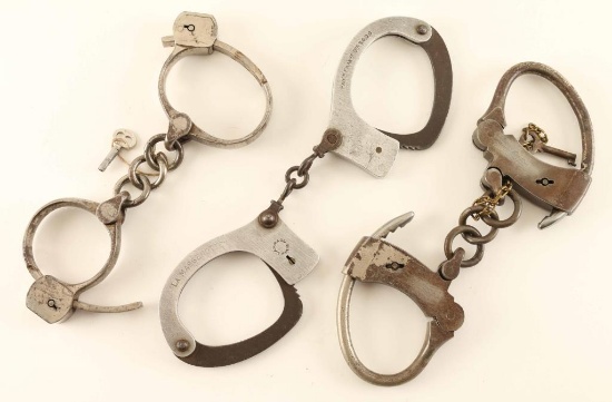 Lot of 3 Antique Handcuffs