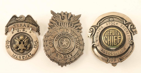 Lot of (3) Badges