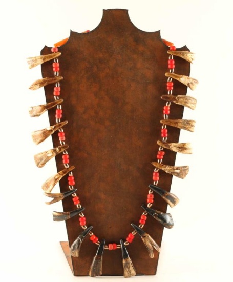 Indian Elk Ivory Beaded Necklace