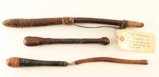 Lot of 3 Police Billy Clubs