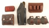 Lot of Hand Tooled Leather Items-Holster/Holders