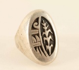 Heavy Sterling Hopi Men's Ring