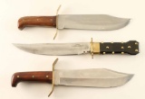 Lot of 3 Bowie Knives