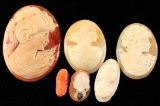 Lot of 6 Cameos