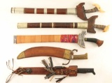 Lot of 5 Ethnic Swords