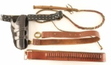Holster, Belts & Coach Whip Lot
