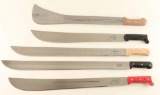Lot of 5 Machetes