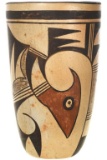 Vintage Hopi Pottery Vase Tall Cylinder Jar
