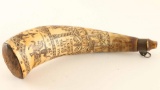 Scrimshawed Powder Horn