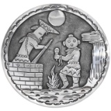 Vintage Sterling Silver Kachina Plate