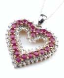 Romantic Ruby and Diamond Pendant