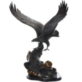 Large Vintage Eagle Bronze Sculpture