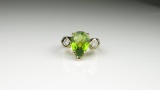 Fabulous Peridot and Diamond Ring