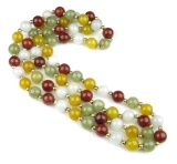 Wonderful Richly Colored Strand of Jade/Jadeite