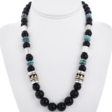 Tommy Rose Singer Onyx Bead Necklace