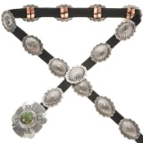 Navajo Turquoise Sterling Silver Concho Belt