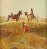 Original oil on Board by G. Cheif Tockaate
