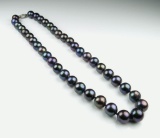 Elegant Strand of Black Pearls