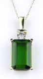 Classy Emerald cut Green Tourmaline