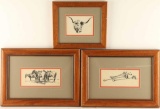 Lot of 3 Original Pen & Inks